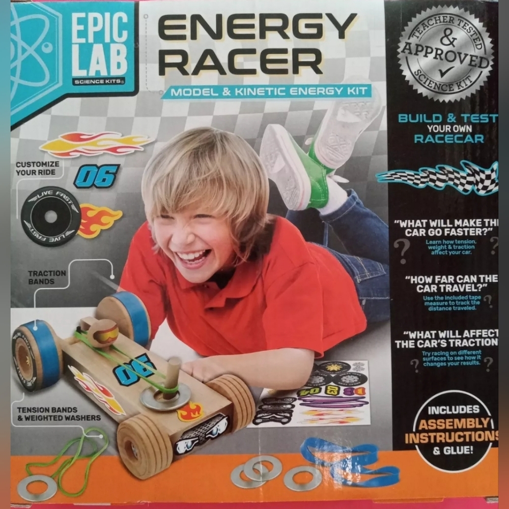 ENERGY RACER Model Kinetic Energy Kit PA-7068 by Epic Lab Science Kits STEAM NEW
